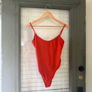 Free People Toast Solid High Cut One Piece Swimsuit